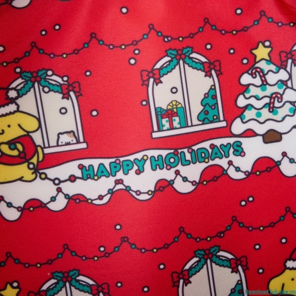 NWT Sanrio PomPomPurin Christmas Mini Backpack and Wallet Set - Picture 4 of 6